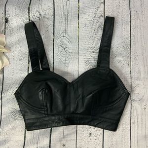 NASTY GAL 100% leather bralette